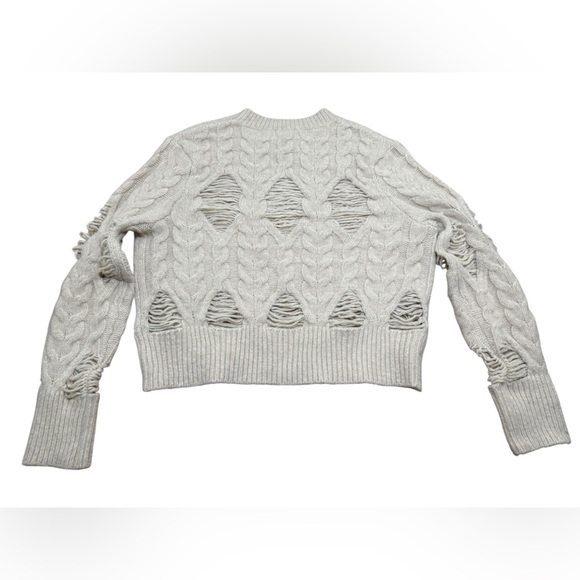 Saint Geraldine Baker Crew Oatmeal Peekaboo Sweater - Picture 7 of 7